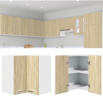 vidaXL Armario de esquina madera ingeniería roble Sonoma 57x57x60 cm