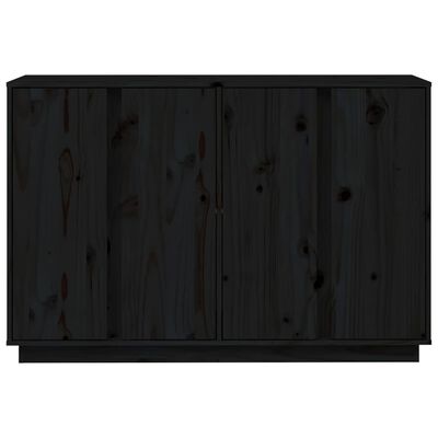 vidaXL Aparador de madera maciza de pino negro 120x35x80 cm