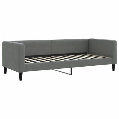 vidaXL Sofá cama con colchón tela gris oscuro 80x200 cm