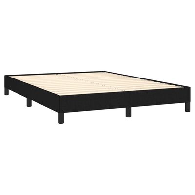 vidaXL Cama sin colchón tela negro 140x200 cm