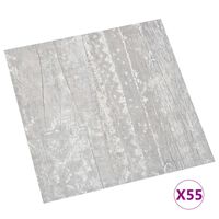 vidaXL Lamas para suelo autoadhesivas 55 uds PVC gris 5,11 m²