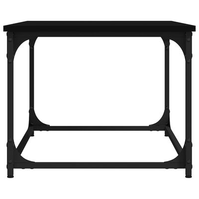 vidaXL Mesa de centro madera contrachapada y hierro negro 80x50x40 cm