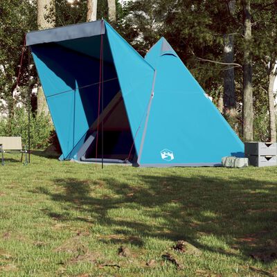 vidaXL Tienda de campaña familiar tipi 6 personas impermeable azul