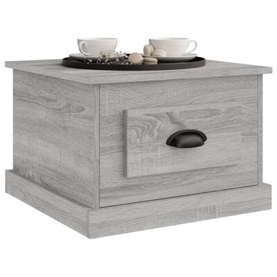 vidaXL Mesa de centro madera contrachapada gris Sonoma 50x50x35 cm