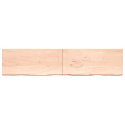 vidaXL Encimera de baño madera maciza sin tratar 220x50x(2-6) cm