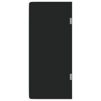 vidaXL Panel privacidad urinario pared vidrio templado negro 90x40 cm