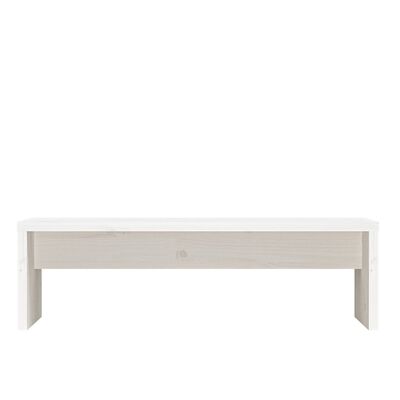 vidaXL Soporte de monitor madera maciza de pino blanco 50x27x15 cm