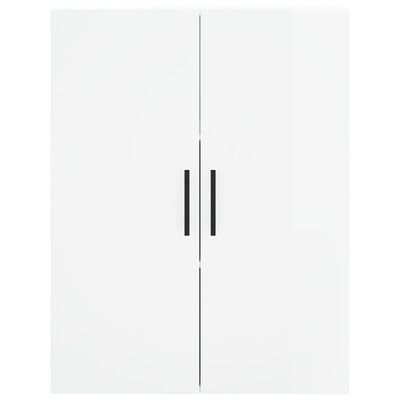 vidaXL Armario de pared blanco brillante 69,5x34x90 cm