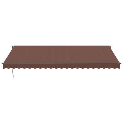 vidaXL Toldo retráctil automático con luces LED marrón 500x300 cm