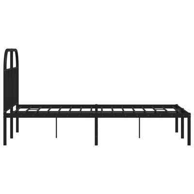 vidaXL Estructura cama sin colchón con cabecero metal negro 120x190 cm