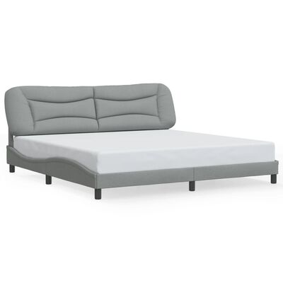 vidaXL Cama sin colchón tela gris claro 200x200 cm