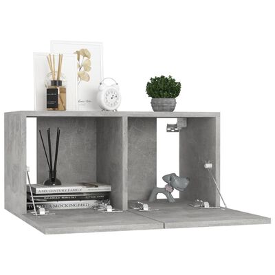 vidaXL Set de muebles de salón 8 pzas madera ingeniería gris hormigón