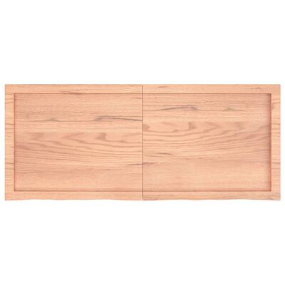 vidaXL Estante pared madera roble tratada marrón claro 120x50x(2-4) cm