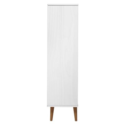 vidaXL Librería MOLDE madera maciza de pino marrón 90x35x133,5 cm