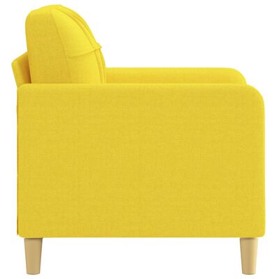 vidaXL Sillón de tela amarillo claro 60 cm