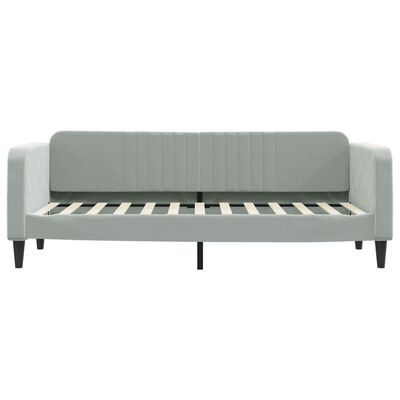 vidaXL Sofá cama nido terciopelo gris claro 80x200 cm