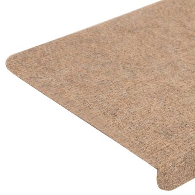 vidaXL Alfombrillas autoadhesivas de escalera 15 uds 65x24,5x3,5 cm