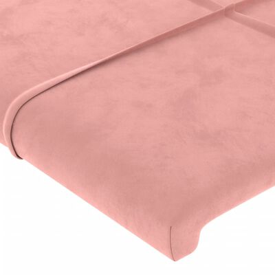 vidaXL Cabecero con LED de terciopelo rosa 100x5x78/88 cm