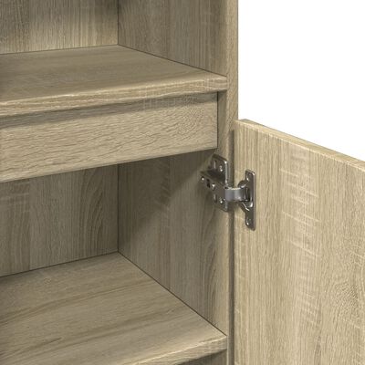 vidaXL Armario de baño madera contrachapada roble Sonoma 30x30x100 cm