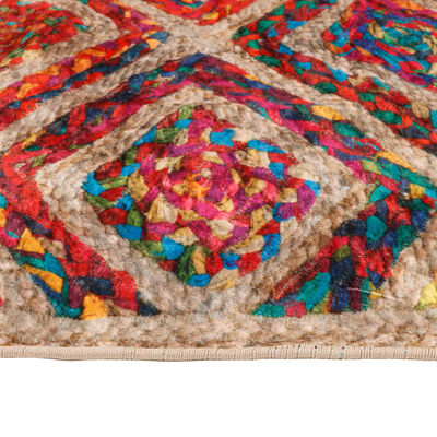 vidaXL Alfombra lavable antideslizante multicolor 120x180 cm