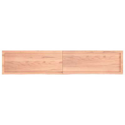 vidaXL Tablero mesa madera roble tratada marrón claro 200x40x(2-4) cm