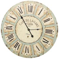 Reloj De Pared Vintage Movimiento Cuarzo Madera Metal 60 Cm Xxl Vidaxl con  Ofertas en Carrefour