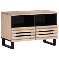 vidaXL Mueble de TV madera maciza de mango blanco 70x34x46 cm