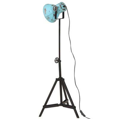vidaXL Lámpara de pie azul desgastado 25 W E27 35x35x65/95 cm