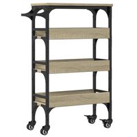 vidaXL Carrito de cocina madera de ingeniería roble Sonoma 53x20x76 cm