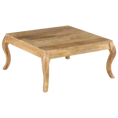 vidaXL Mesa de centro de madera maciza de mango 80x80x40 cm