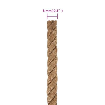 vidaXL Cuerda de yute 100 m de longitud y 8 mm de grosor