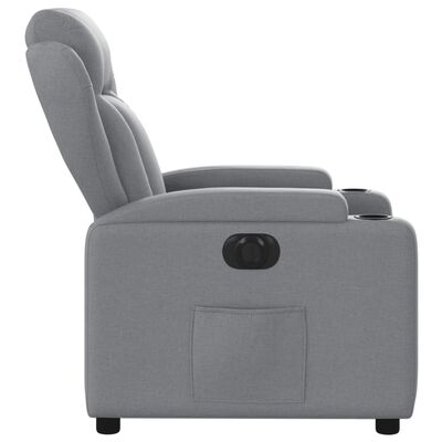 vidaXL Sillón reclinable eléctrico tela gris claro