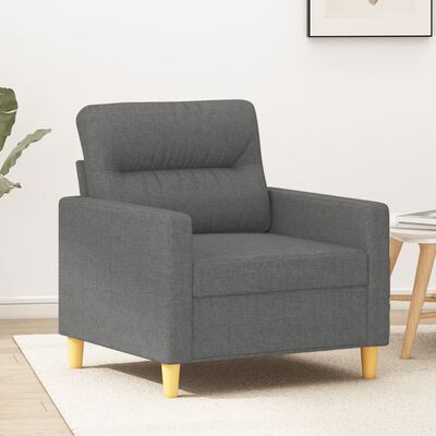 vidaXL Sillón de tela gris oscuro 60 cm