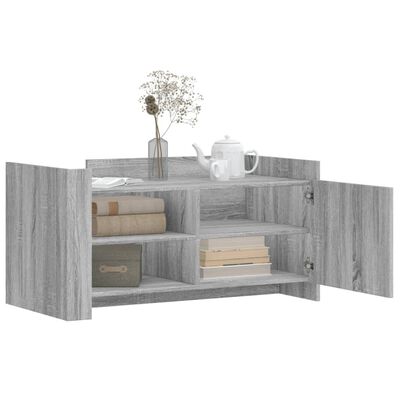 vidaXL Mesa de centro madera de ingeniería gris Sonoma 100x50x50 cm