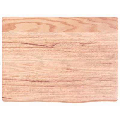 vidaXL Encimera de baño madera maciza tratada marrón claro 40x30x2 cm