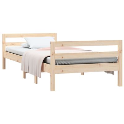 vidaXL Estructura de cama sin colchón madera maciza pino 75x190 cm