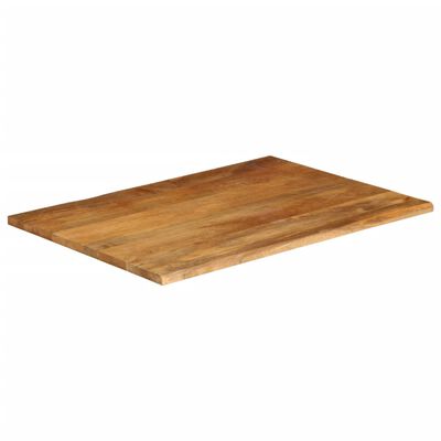 vidaXL Tablero de mesa borde natural madera maciza mango 90x80x3,8 cm