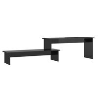 vidaXL Mueble para TV madera contrachapada negro brillante 180x30x43cm