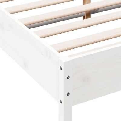 vidaXL Estructura de cama sin colchón madera de pino blanca 140x200 cm