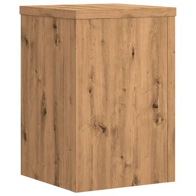 vidaXL Soportes de plantas 2 uds madera roble artisian 20x20x30 cm