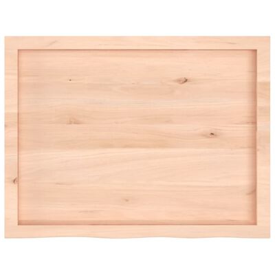 vidaXL Estante de pared madera maciza roble sin tratar 80x60x(2-4) cm