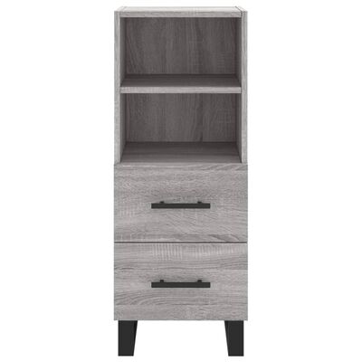 vidaXL Aparador alto madera contrachapada gris Sonoma 34,5x34x180 cm