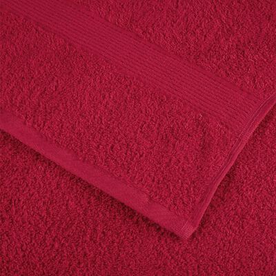 vidaXL Toallas de sauna SOLUND 10 unidades rojo 80x200 cm 600 gsm