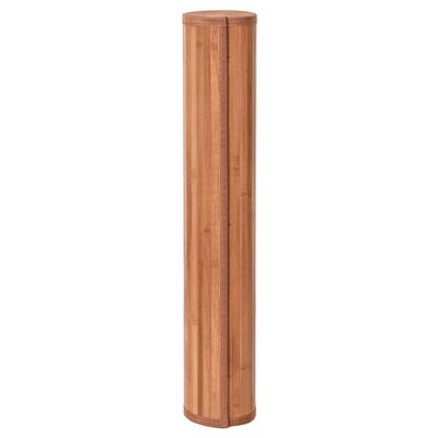 vidaXL Alfombra rectangular bambú marrón 100x300 cm