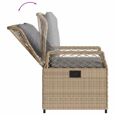 vidaXL Set comedor de jardín 5 pzas con cojines ratán sintético beige