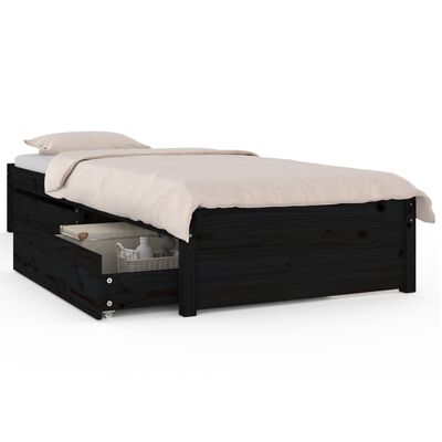 VidaXL Estructura de cama individual con cajones marrón miel 90x190 cm