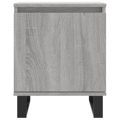 vidaXL Mesita de noche 2 uds madera ingeniería gris Sonoma 40x30x50 cm