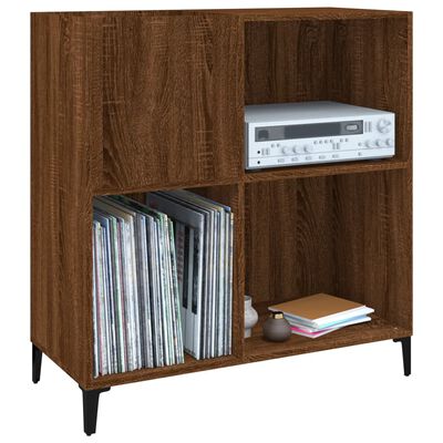 vidaXL Mueble discos madera contrachapada roble marrón 84,5x38x89 cm