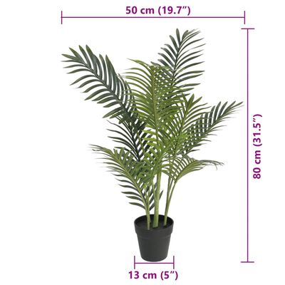 vidaXL Palmera artificial PP verde 80 cm