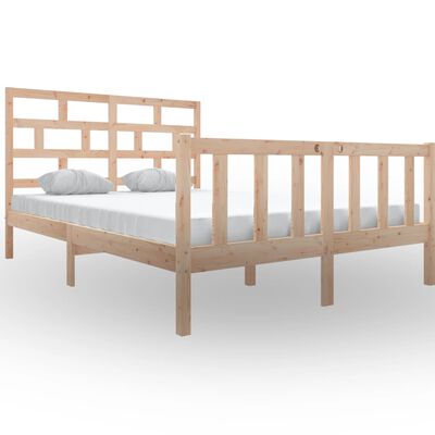 vidaXL Estructura de cama madera maciza de pino 150x200 cm